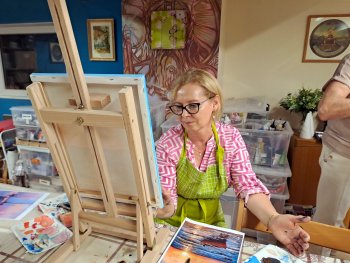 Spomienky na leto - maľba akrylom